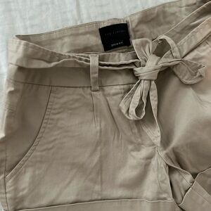 The Limited Khaki Tie-Waist Shorts- Size 4